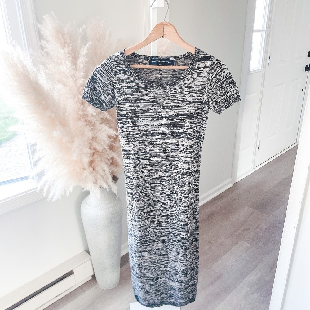 French Connection Black and White Dress